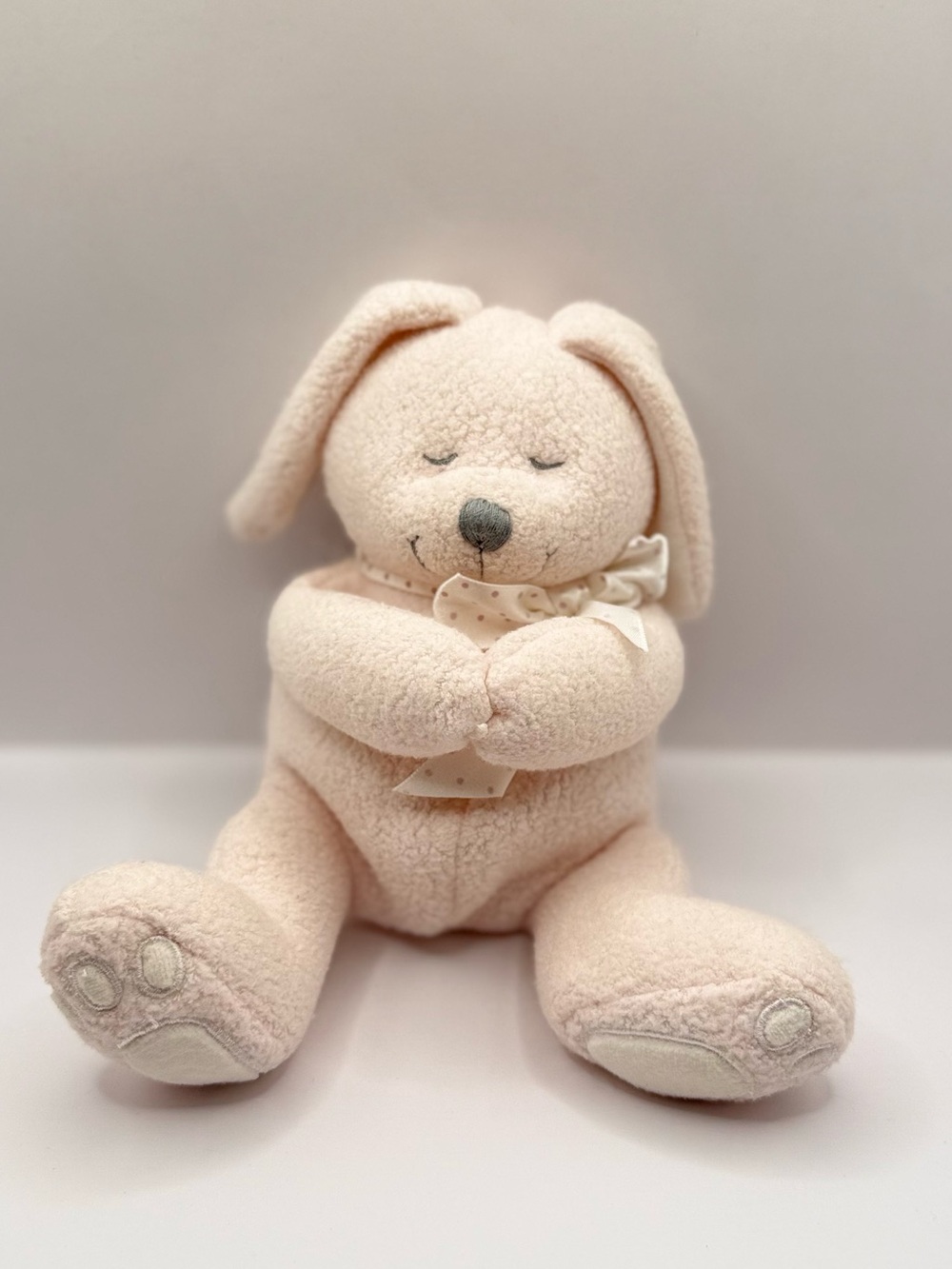 Rare Kids ll Praying Terry Cloth Bunny Plush Stuffed Animal Nibbles